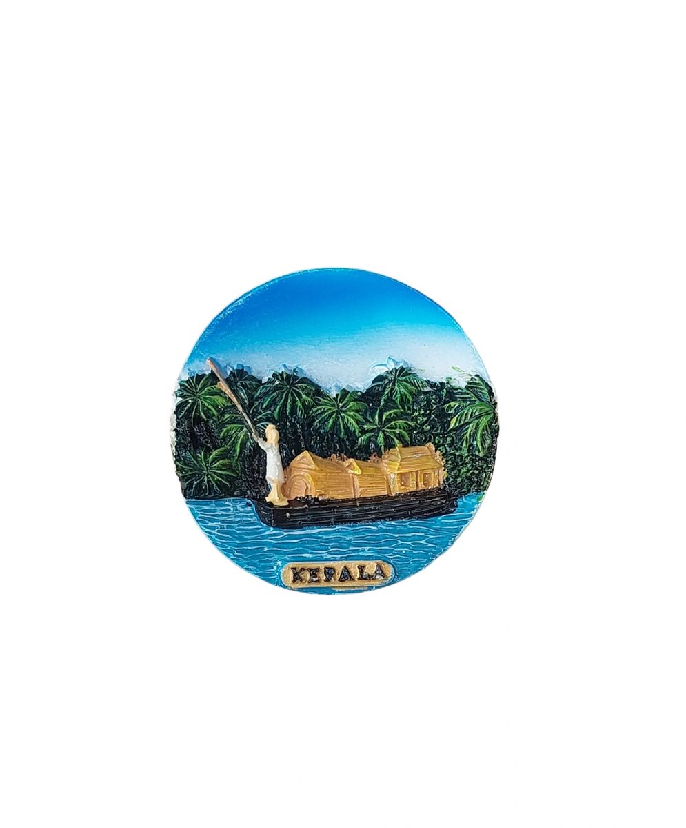 Kerala Mural Handpainted Wooden Fridge Magnet 10
